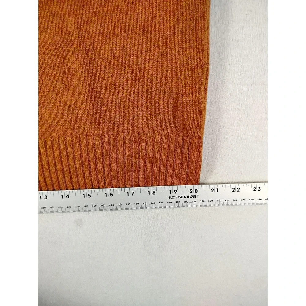 IVY OXFORD Sweater Jacket Mens Large Orange Full‎ Zip Old Money Wool Blend